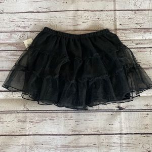 New Holiday Time girls size 3T black tulle tier skirt